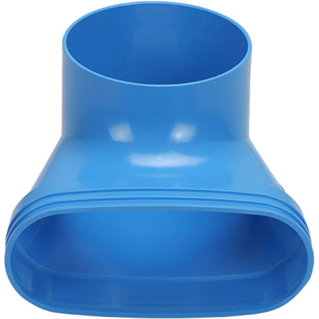 Wavin Ventiza Élément terminal 90 degrés PVC ovale 195x80x100 mm par diamètre 125 mm M/M