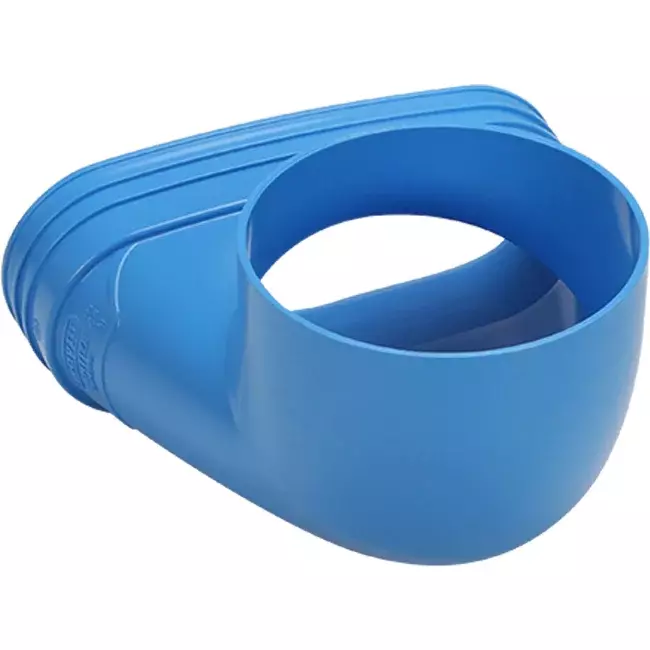 Wavin Ventiza Élément terminal 90 degrés PVC ovale 195x80x70 mm par diamètre 125 mm M/M
