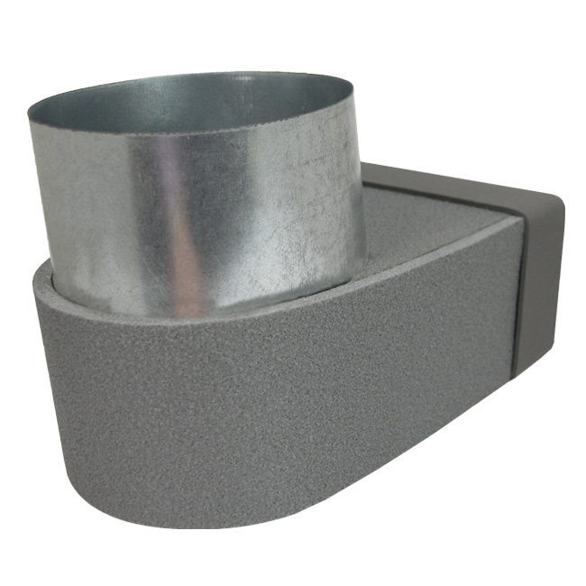 Thermoduct lepe Eckstück einfach symmetrisch 220x80 mm bis Durchmesser 160 mm