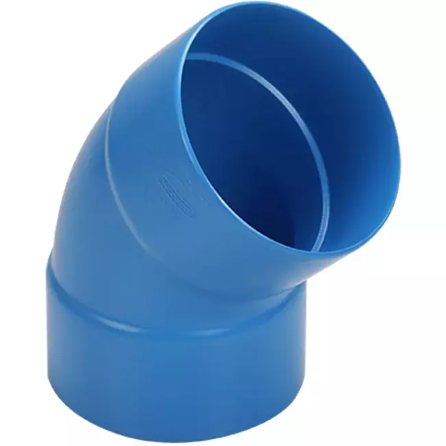 Wavin Ventiza coudée 45 degrés PVC rond par diamètre 125 mm M/M