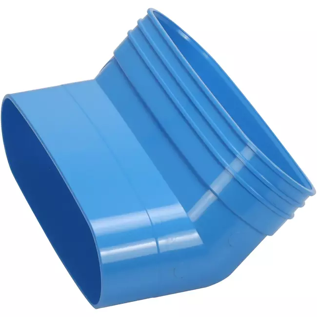 Wavin Ventiza Coude 45 degrés PVC ovale 195x80 mm vertical M/S