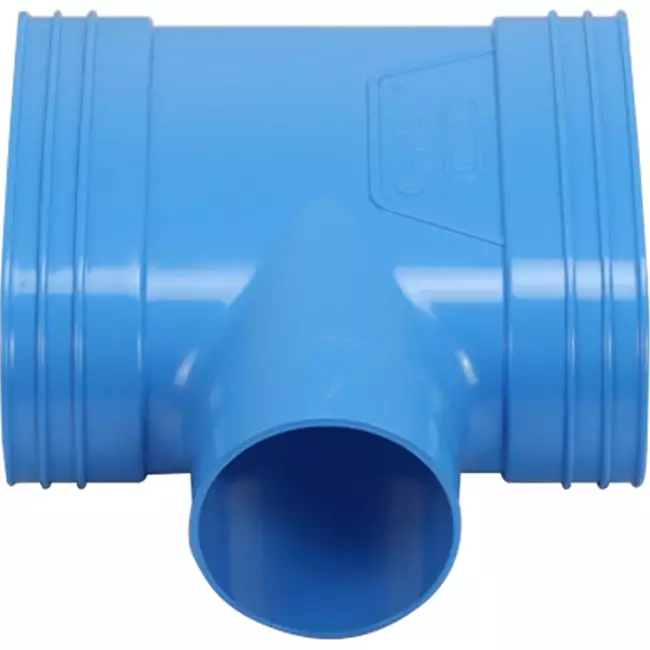 Wavin Ventiza Raccord T en PVC ovale 195x80 mm / 160 M/M/M
