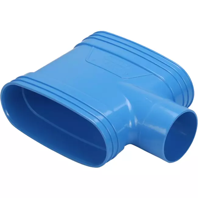 Wavin Ventiza Raccord T en PVC ovale 195x80 mm / 160 M/M/M