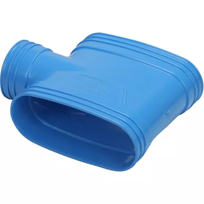 Wavin Ventiza Raccord T en PVC ovale 195x80 mm M/M/M