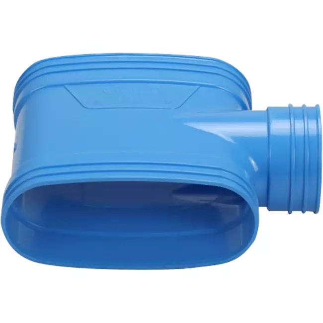 Wavin Ventiza Raccord T en PVC ovale 195x80 mm M/M/M