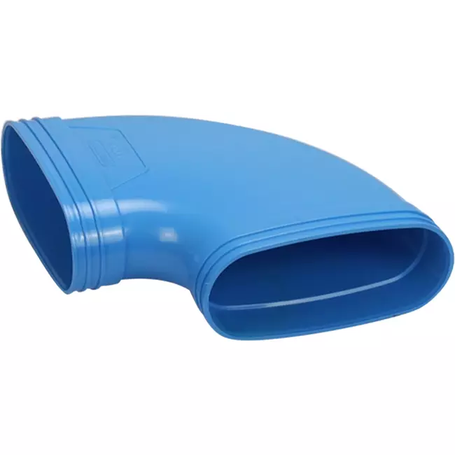 Wavin Ventiza Coude 90 degrés PVC ovale 195x80 mm horizontal M/M