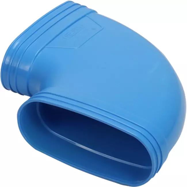 Wavin Ventiza Coude 90 degrés PVC ovale 195x80 mm horizontal M/M