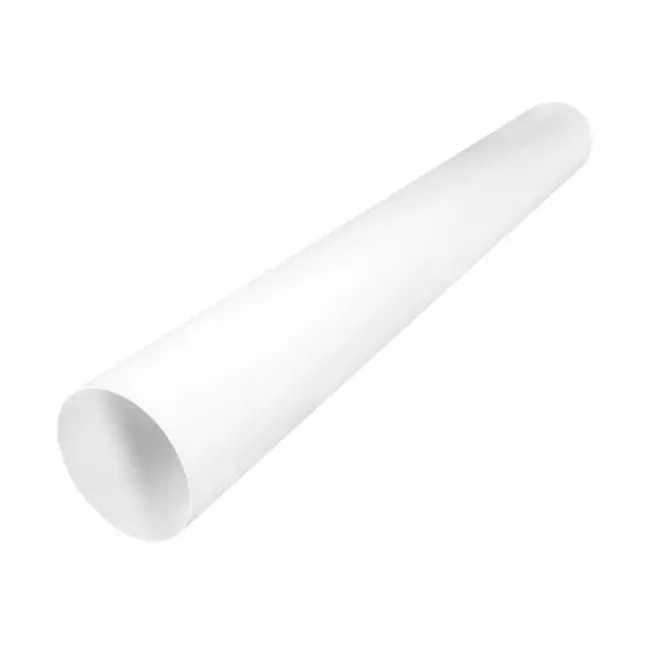 Tuyau blanc diamètre 125 mm - longueur 1 mètre RAL 9010