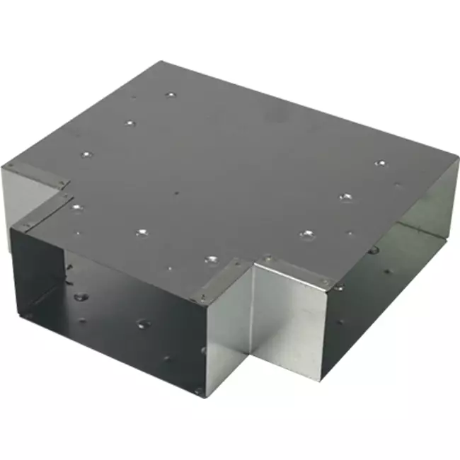 Pièce en T (coudée) 90 degrés 220x80 mm - 170x80 mm pour système d'évacuation des fumées