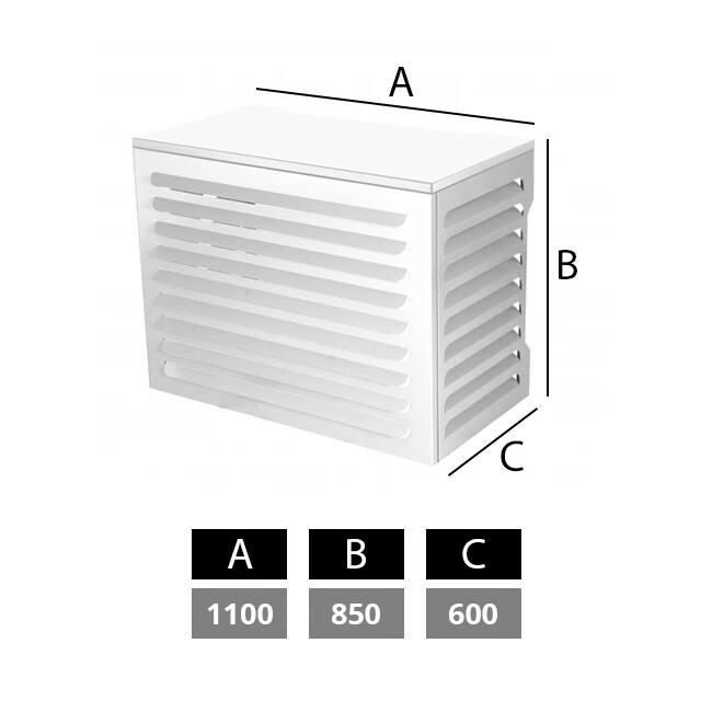 ClimaConnect : caisson pour climatiseur et pompe à chaleur, couleur RAL 9010 Blanc