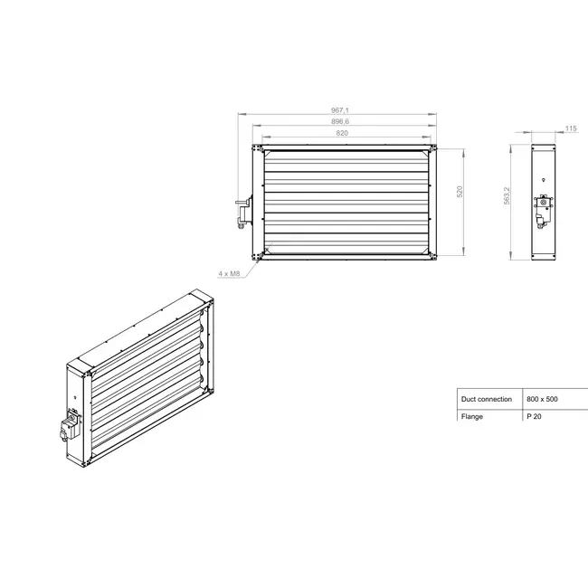 Vanne de fermeture motorisée à commande à 3 points pour ETA K / PHE 4200/5000 V - MAK V E 01 02 3P