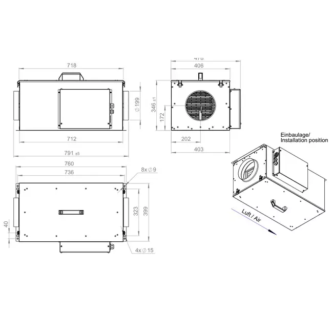 Unité d'alimentation avec chauffage électrique - FFH 200 EC EOJR 01