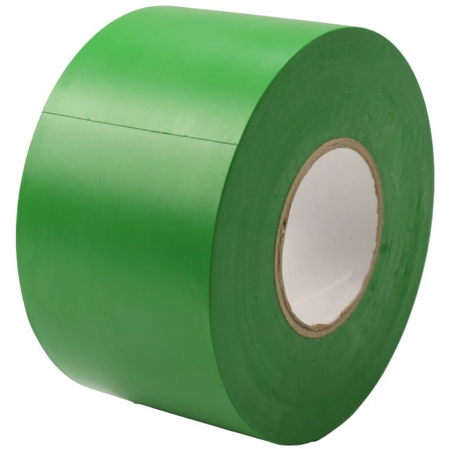 Ruban PVC vert 50 mm de large - rouleau 33 m
