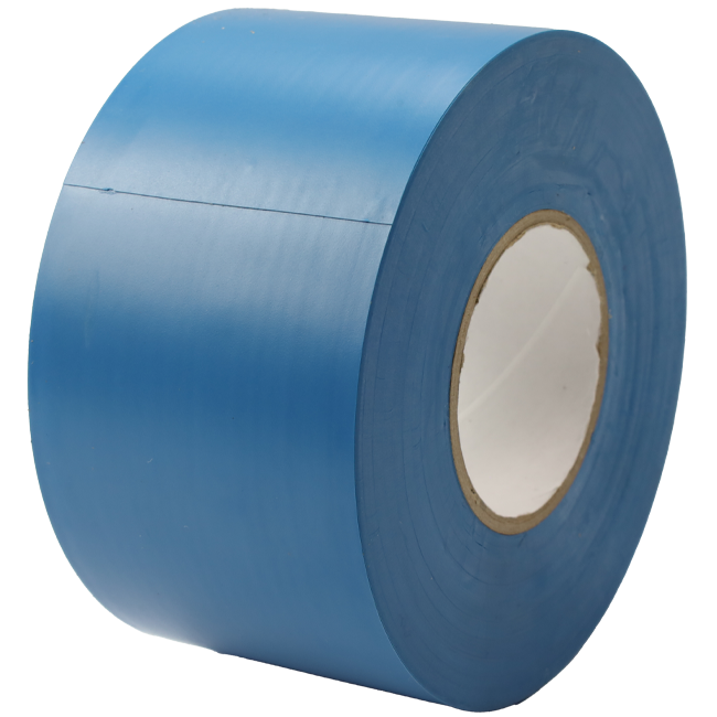 Ruban PVC bleu 50 mm de large - rouleau de 33 m