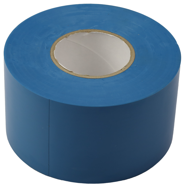 Ruban PVC bleu 50 mm de large - rouleau de 33 m