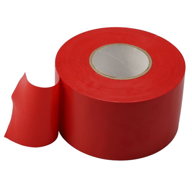 Ruban PVC rouge 50 mm de large - rouleau 33 m