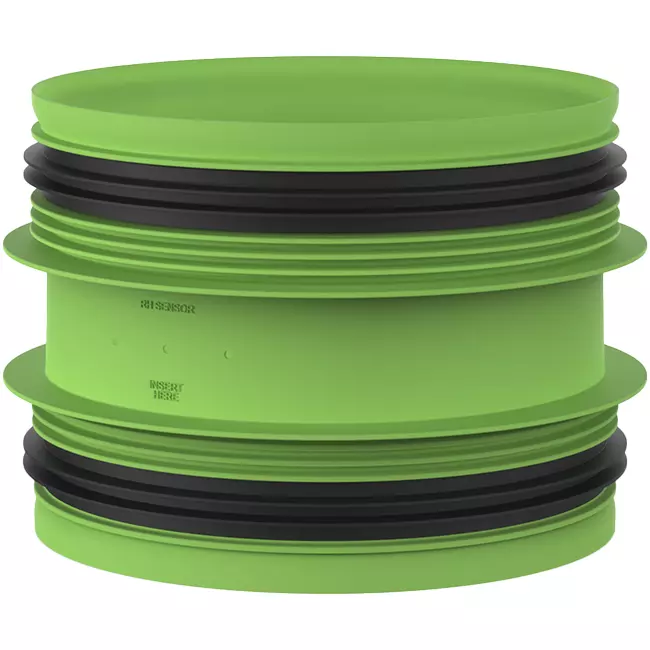 Raccord Duco avec caoutchouc D160-D160 (M/M)