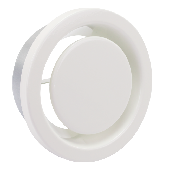Valve d'échappement de ventilation 160mm avec ressorts métalliques - EAV-C160 RAL9010