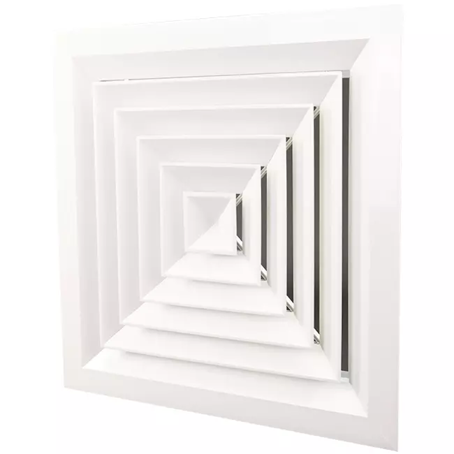 Diffuseur à fente avec distribution d'air à 4 voies MDCD4-225/370 - RAL9016