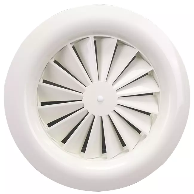 Diffuseur à jet hélicoïdal rond 315mm vis centrale - SWR 315 RAL 9016