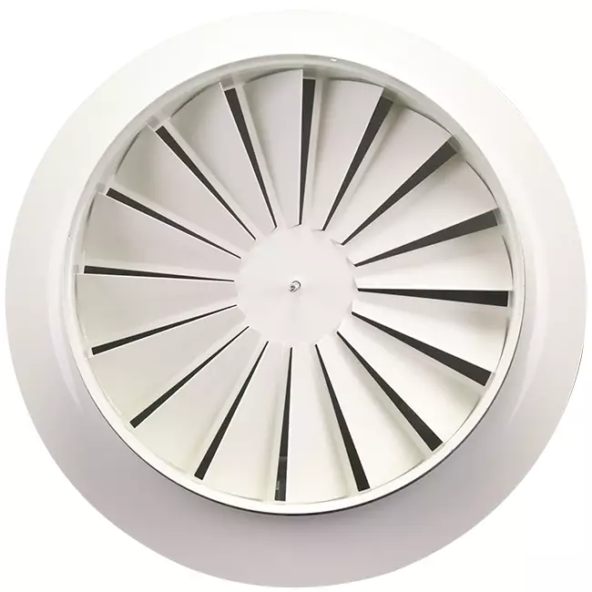 Diffuseur à jet hélicoïdal rond 315mm vis centrale - SWR 315 RAL 9016