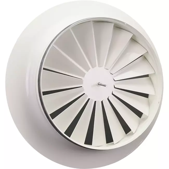 Diffuseur à jet hélicoïdal rond 315mm vis centrale - SWR 315 RAL 9016