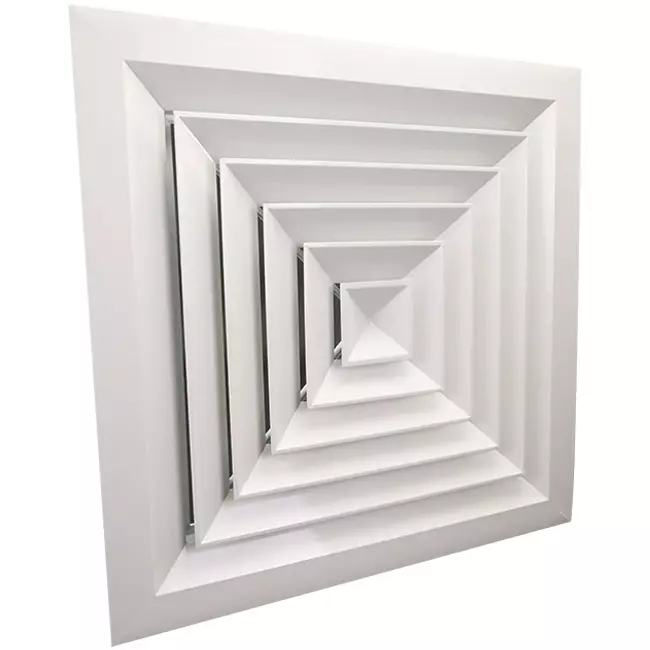 Diffuseur à fente avec distribution d'air à 4 voies MDCD4-225/370 - RAL9016