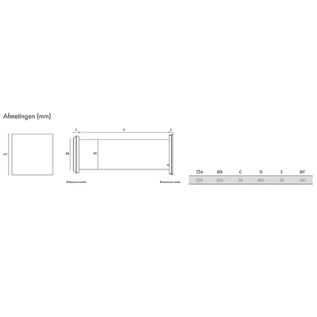 Récupérateur de chaleur décentralisé Vent-Axia Heat Save 160 mm