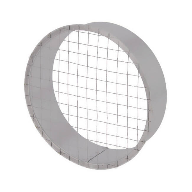Grille tubulaire Ø 180 mm avec maille pour conduit rigide galvanisé - sur mesure RAL7035