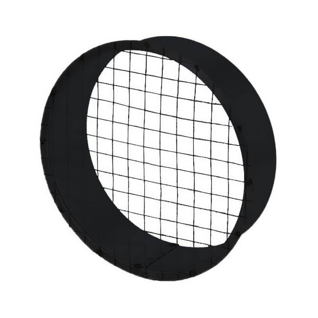 Grille tubulaire Ø 160 mm avec maille pour conduit rigide galvanisé - sur mesure RAL9005