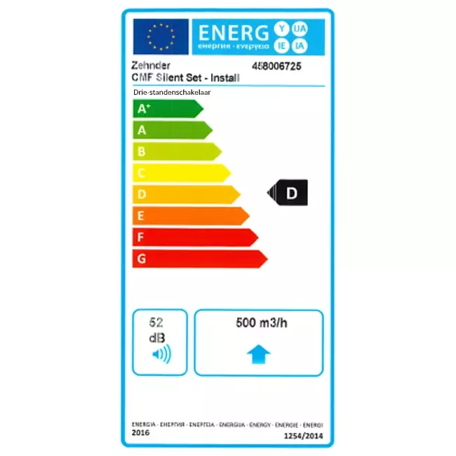 Kit Zehnder ComfoFan Silent Limited 300 m³/h + commande RFT + 4 vannes - fiche avec mise à la terre