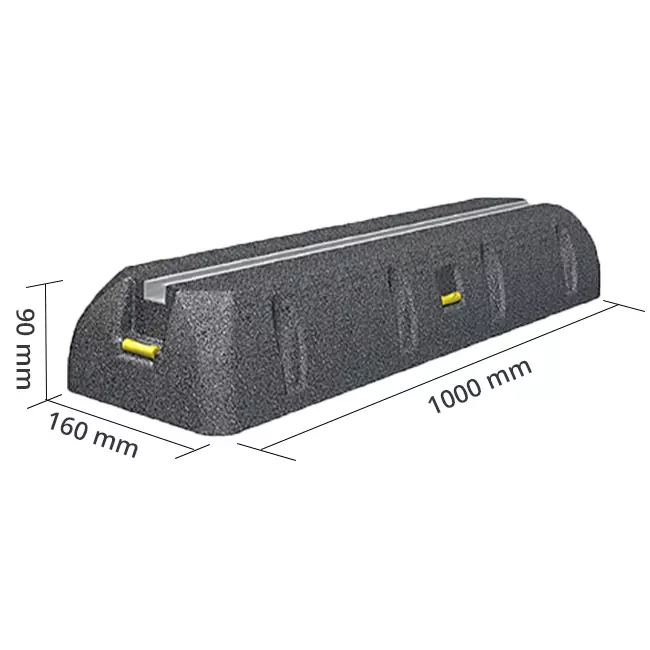 Barre de montage SUMO pour unité extérieure en caoutchouc antivibratoire 1000 mm