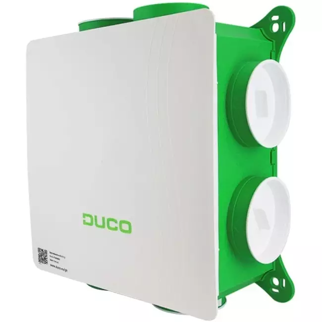 Pack DucoBox Silent Connect tout-en-un 400 m³/h + Émetteur RFT + 4 bouches VMC - prise de terre