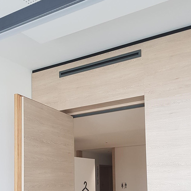 Diffuseur de ligne aluminium avec 1 feuille de motif réglable - 500 mm - RAL 9016