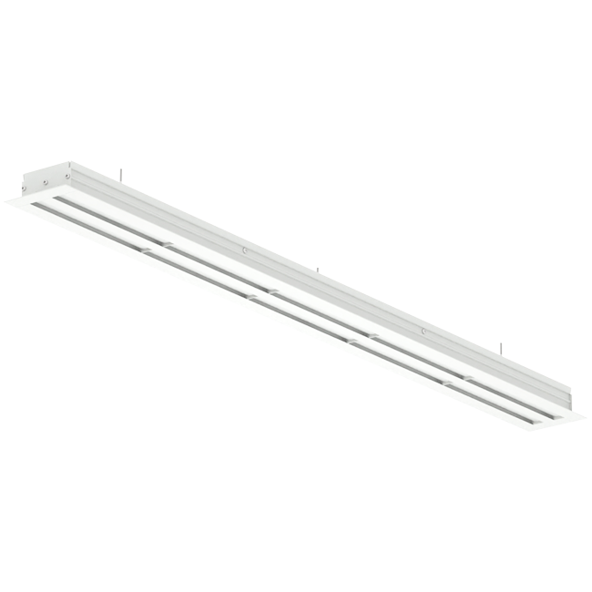 Diffuseur de ligne aluminium avec 1 feuille de motif réglable - 500 mm - RAL 9016