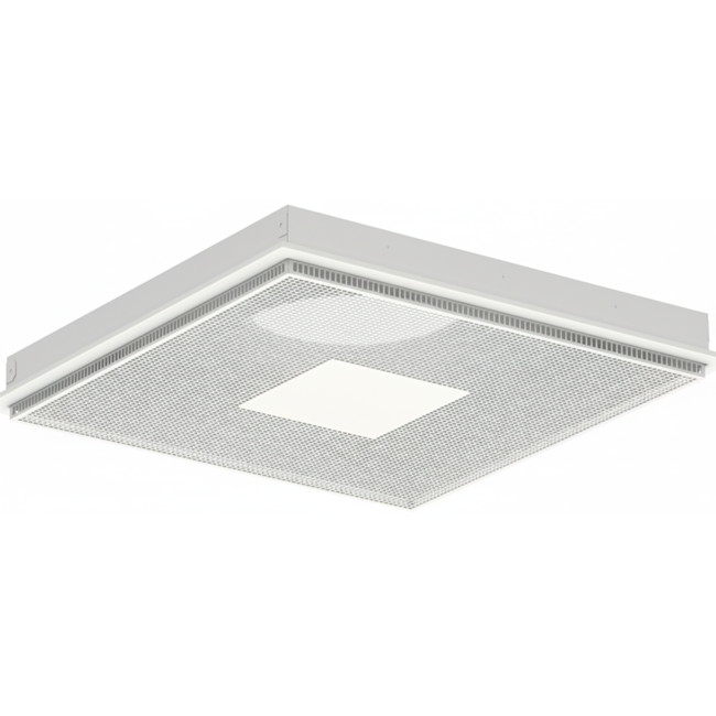 Grille de plafond perforée pour alimentation et extraction 595x595 mm – 125 mm – RAL 9010