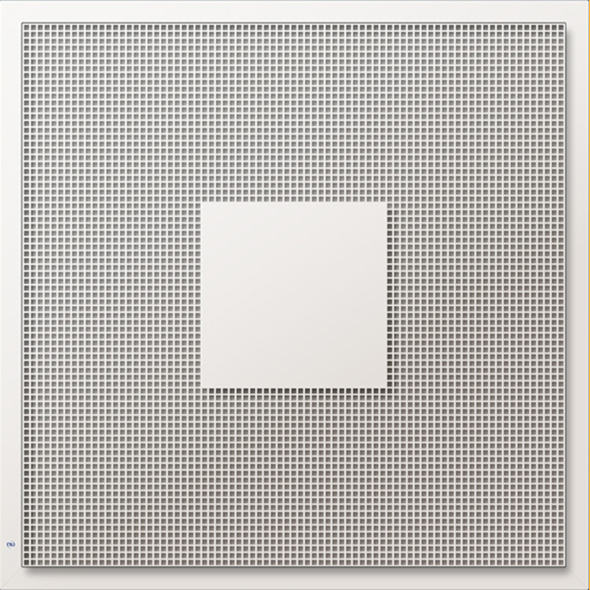 Grille de plafond perforée pour alimentation et extraction 595x595 mm – 125 mm – RAL 9010