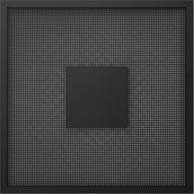 Diffuseur plafonnier perforé pour l'alimentation et l'évacuation 595x595 mm - 250 mm - RAL 9005