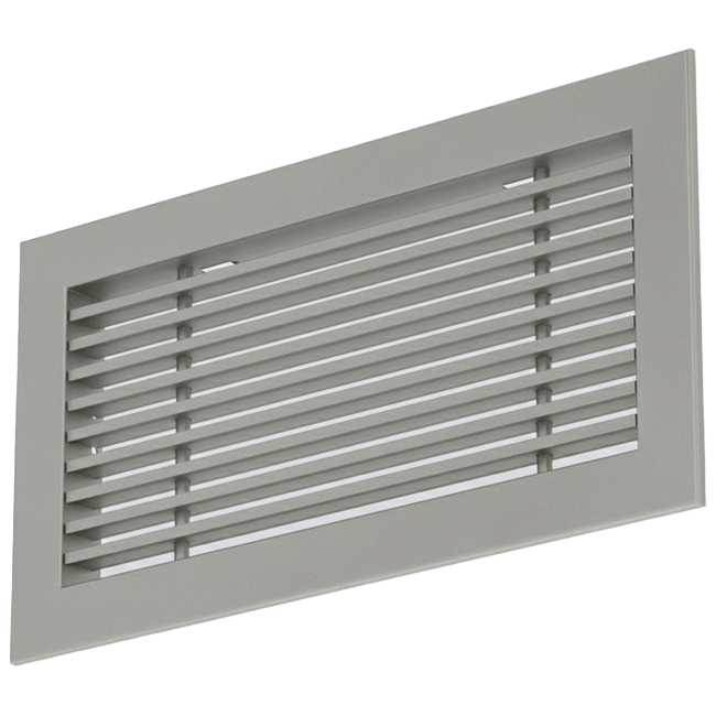 Grille de barreau en aluminium - avec ressorts de friction - 600x200 mm - Aluminium anodisé
