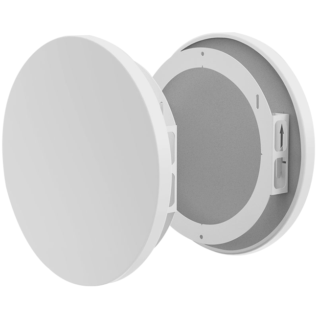 Grille de trop-plein avec atténuation acoustique - 160 mm XL - RAL 9003