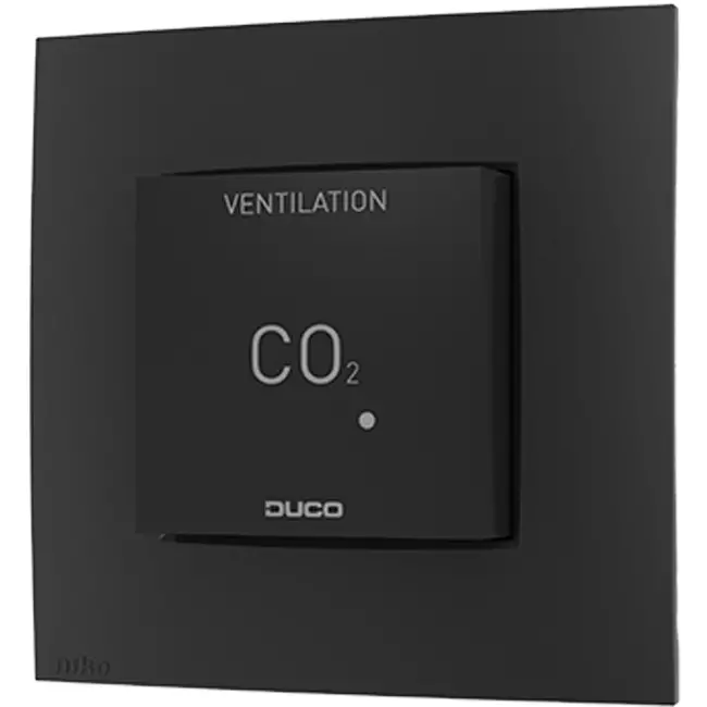 Sonde d'ambiance Duco CO2 sans commande RF/câblée noir