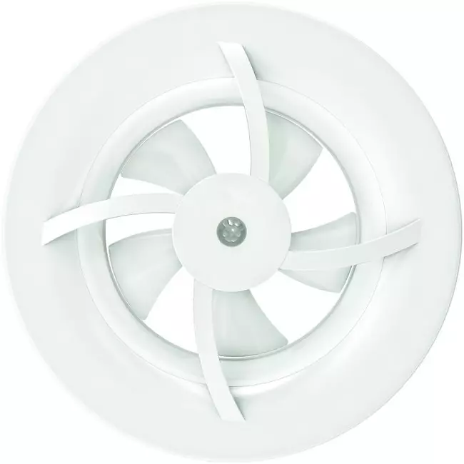 Ventilateur de salle de bains Solara avec radiateur - diamètre 100 mm - blanc mat