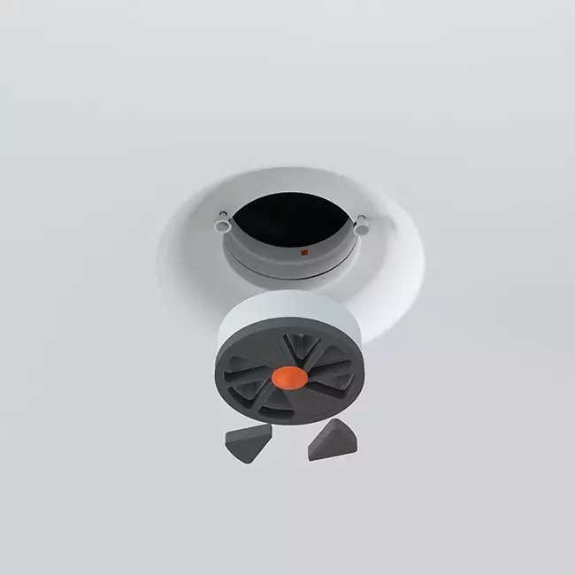 Clapet de ventilation Ergovent encastrable sans cadre, rond, 100 mm – avec effet Coanda