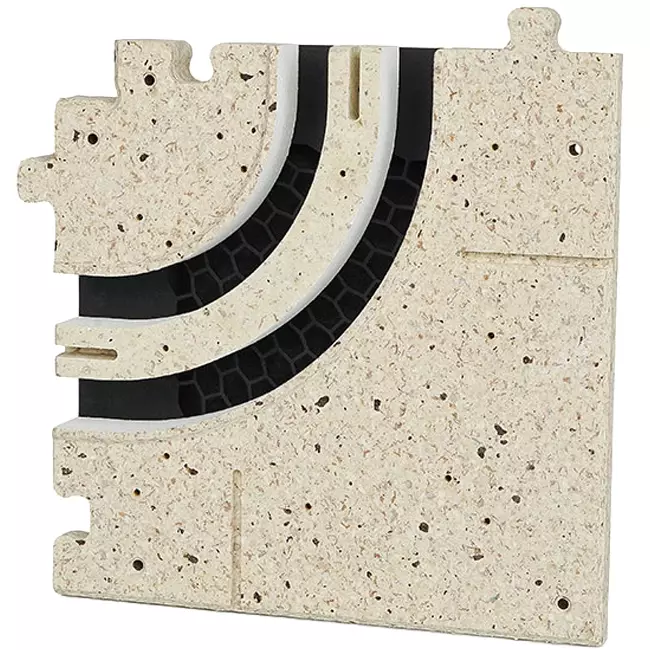Pièce d'angle incurvée Ergovent pour diffuseurs à fentes modulaires à 2 fentes