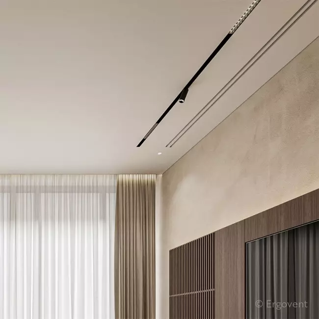 Ergovent diffuseur à fentes sans cadre 1050 mm avec diamètre de raccordement 125 mm - climatisation - 2 fentes