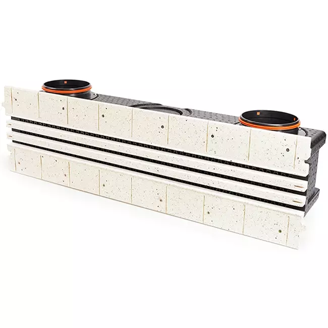 Ergovent diffuseur à fentes sans cadre 1000 mm avec diamètre de raccordement 160 mm - climatisation - 3 fentes