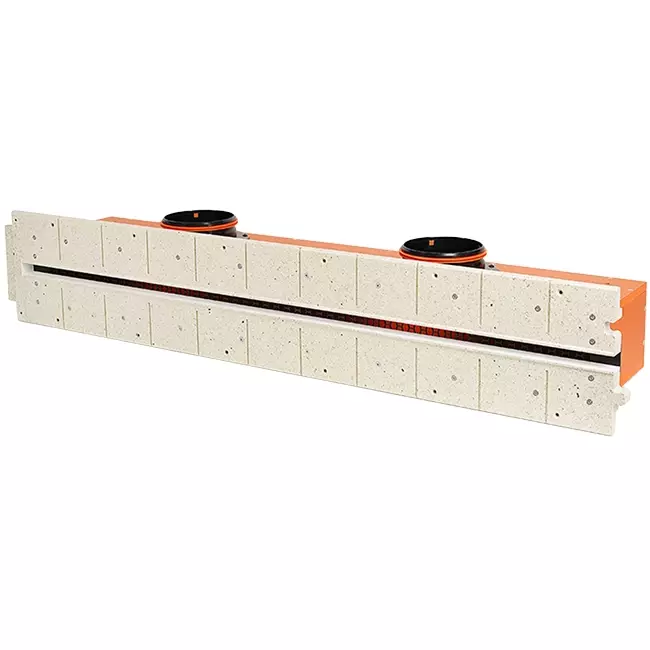 Diffuseur à fente sans cadre Ergovent 1050 mm avec diamètre de raccordement 125 mm - climatisation - 1 fente