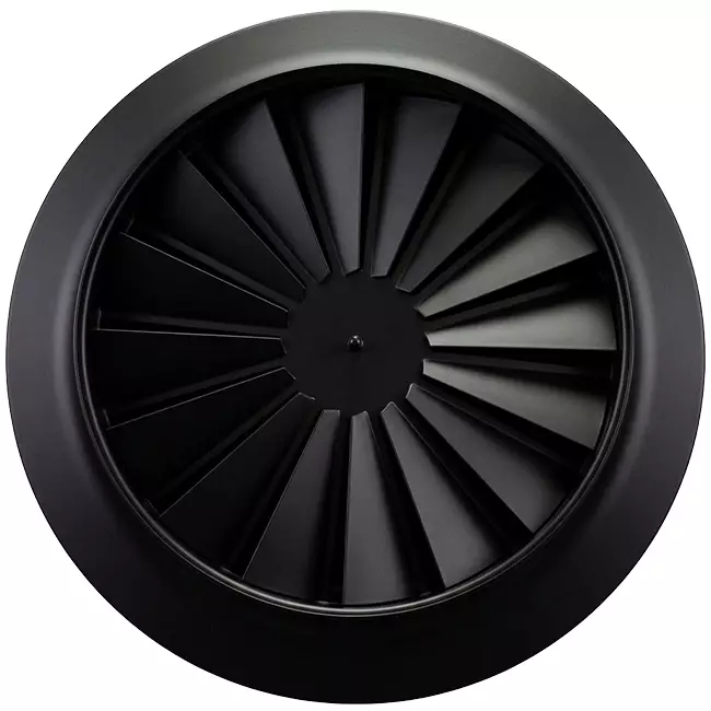Diffuseur à jet hélicoïdal rond 250mm vis centrale - SWR 250 RAL 9005 30% brillant