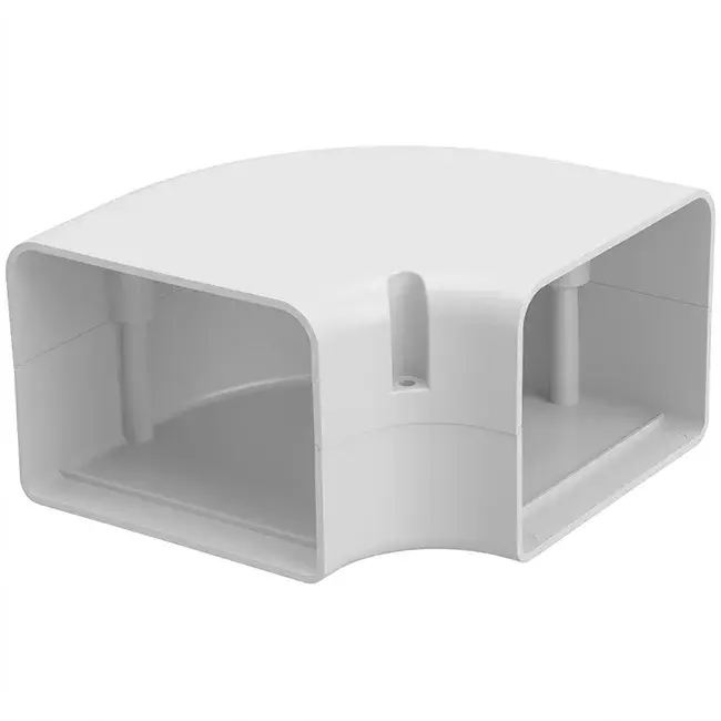 ClimaConnect 90° coude plat pour gaine de montage 100 mm - RAL 9010