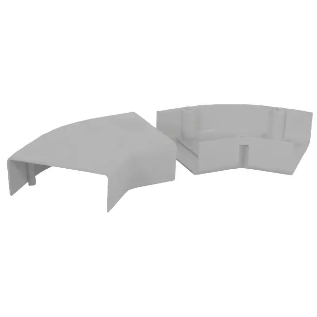 ClimaConnect Coude plat 45° pour gaine de montage 100 mm - RAL 9010